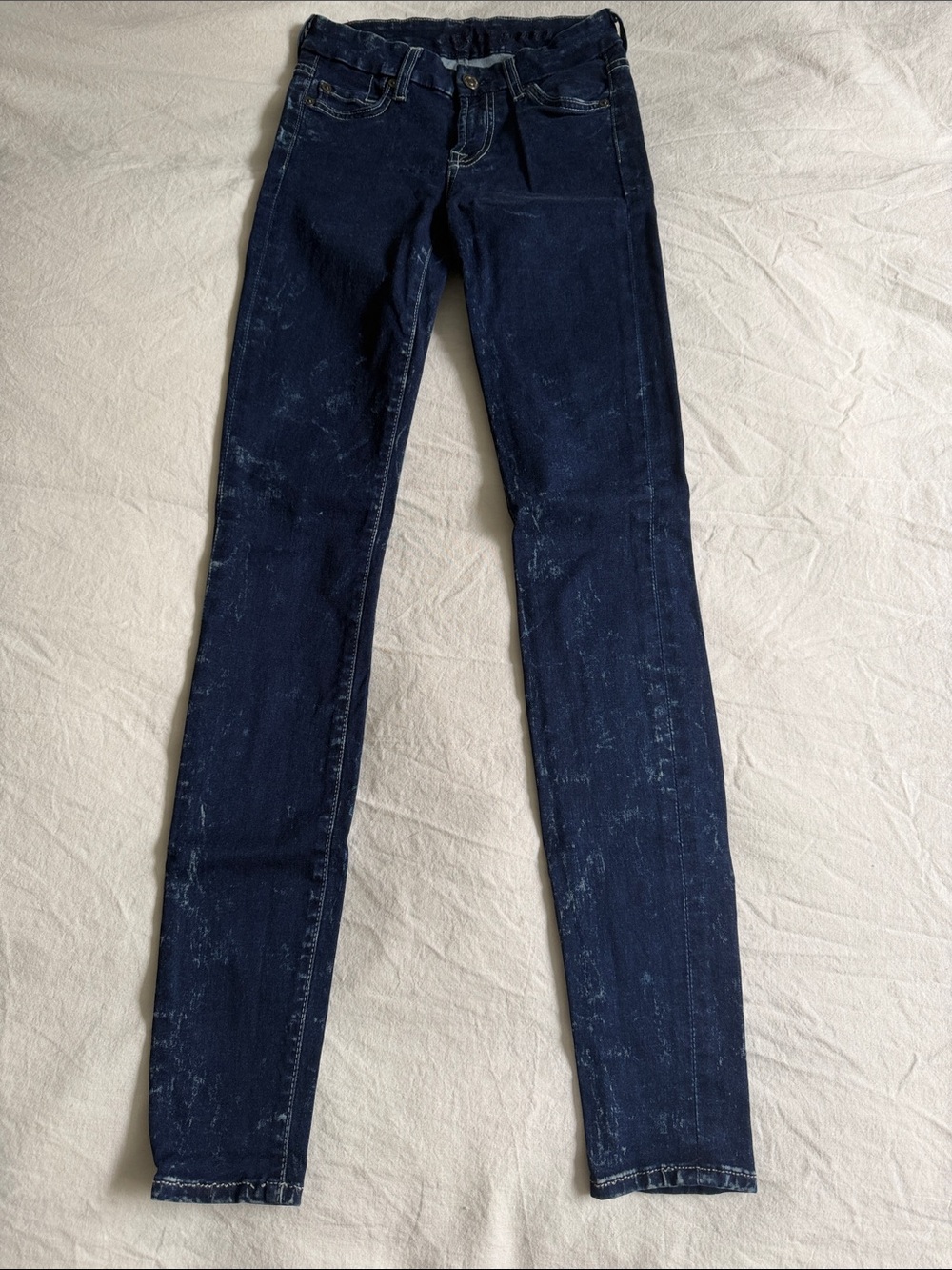 7 For All Mankind Women's Skinny Jeans - Dark Blue Wash